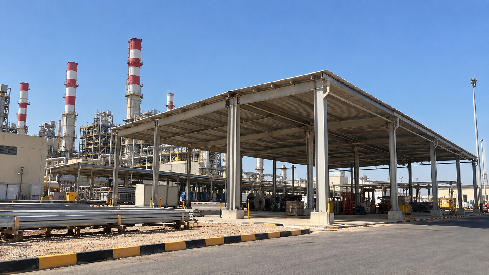 Steel Structure Sheds – Fabrication & Installation | RABEC Power Plant